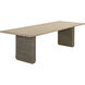 Riviera 108 X 40 inch Natural and Taupe Outdoor Dining Table